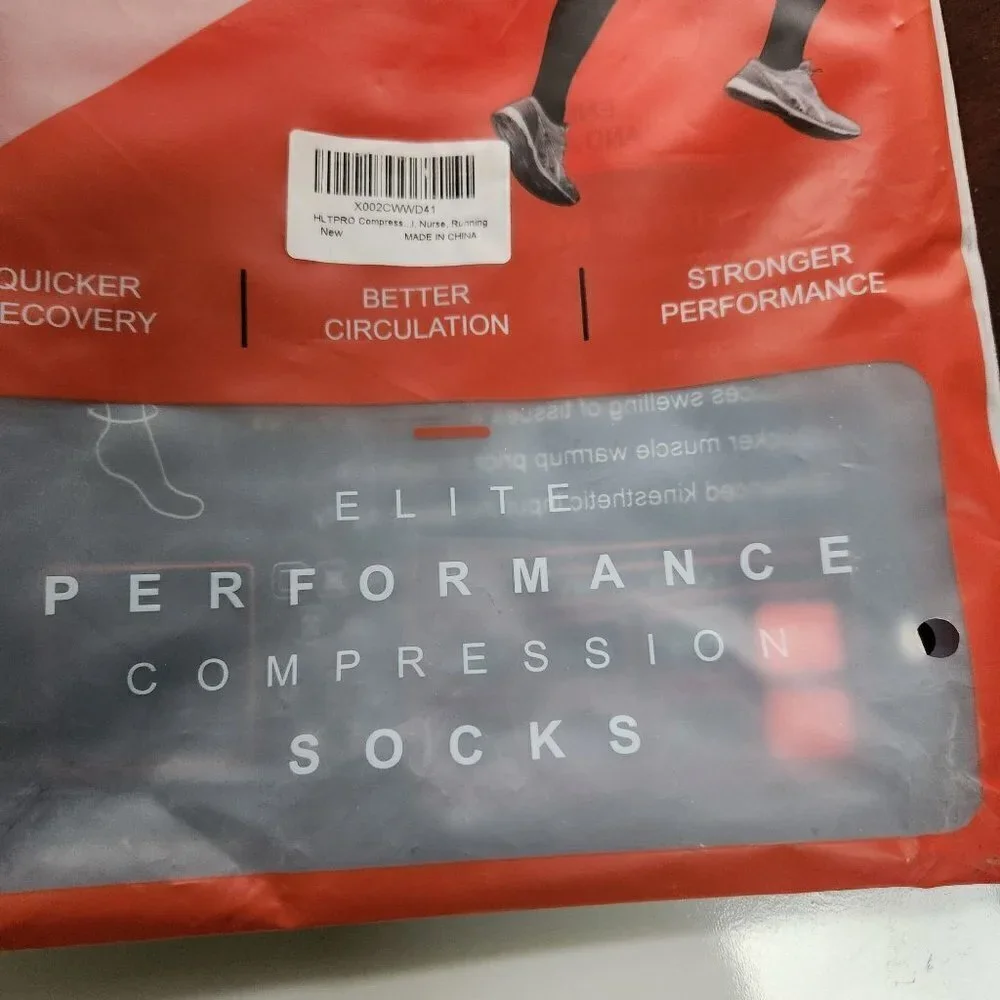 Lot of 7 Pairs Elite Performance Compression Socks Nurse Running Travel Size S/M